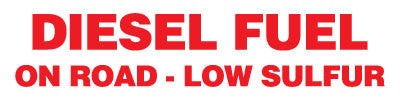 PID-221 12" x 3" Decal - Diesel Low Sulfur on Road