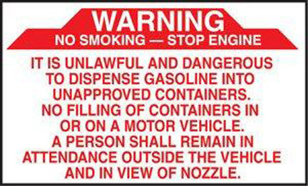 PID-234 5" x 3" Decal - Michigan Warning