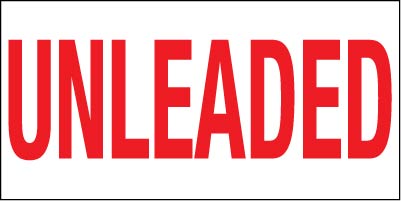 PID-23912X6 12" x 6" Decal - Unleaded