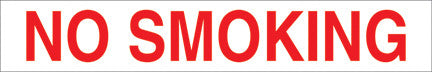 PID-306 12" x 3" Decal - No Smoking