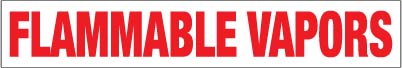 PID-307FV636 36" x 6" Decal - Flammable Vapors