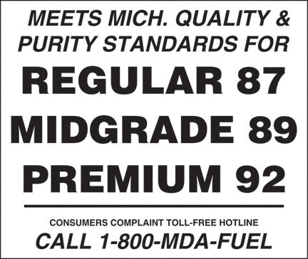 PID-901 4.75" X 4" Decal - 87, 89, 92 Michigan Decal