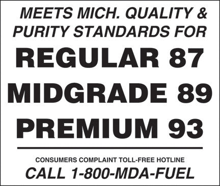PID-902 4.75" x 4" Decal - 87,89,93 Michigan