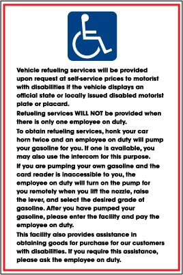 PID-ADA128SHL 8" x 12" Decal