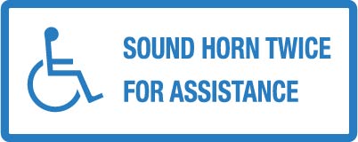 PID-ADAHORN25 Fueling Assistance Decal 5" x 2"