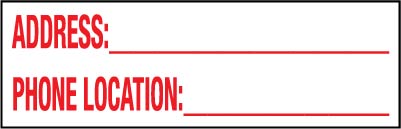 PID-Address Description: 6.25" x 2" Address Info Blank