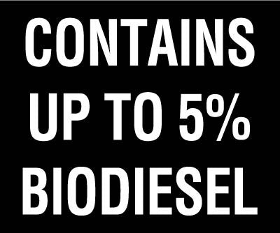 PID-APP5B 3" x 2.5" Decal - 5% Biodiesel