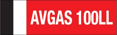 PID-AVGAS100L 20" x 6" Decal