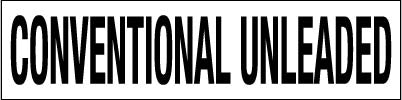 PID-CONUNL 12" x 3" Decal - CONVENTIONAL UNLEADED