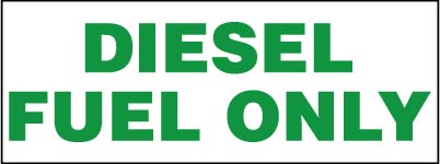 PID-DFO3X8  Diesel Fuel Only Decal - 8" x 3"