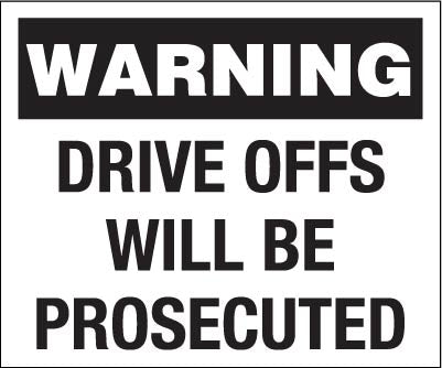 PID-DRVOFF 12" x 10" Decal