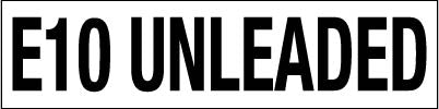 PID-E10UNL 12" x 3" Decal - E10 UNLEADED
