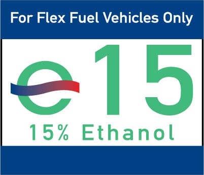 PID-E15GB 3.5" X 3" Decal - E15