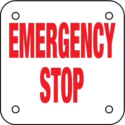 PID-ESTOP44 4" x 4" Decal