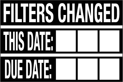 PID-FILTCH812 Description: 12" x 8" Decal