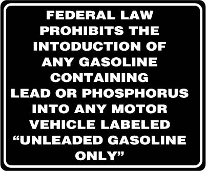 PID-M195x6 6" x 5" Decal - Federal Law Decal