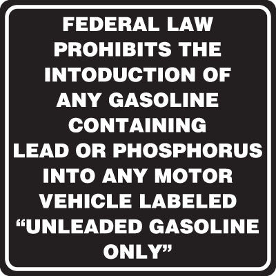 PID-M19 10" x 10" Decal - Federal Law Decal