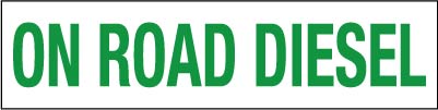 PID-ONRDGR 12" x 3" Decal - On Road Diesel