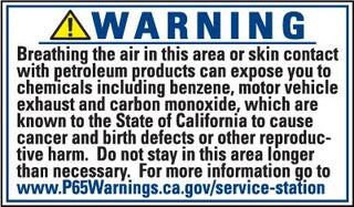 PID-PROP65  6" x 3.5" Decal