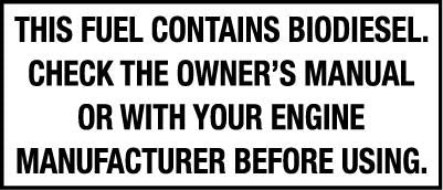 PID-TMRP3 Biodiesel Decal - 3.5" X 1.5"