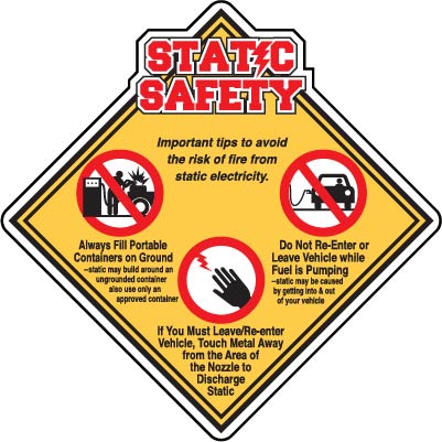 PID-TR711C 5" x 5" Decal - Static Safety