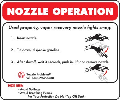 PID-TR711F 6" x 5" Decal - Nozzle Operation