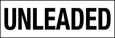 PID-UNL26 Decal - Unleaded - 6" x 2"