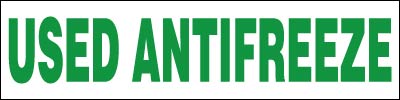 PID-USEDAF 12" x 3" Decal - Used Antifreeze