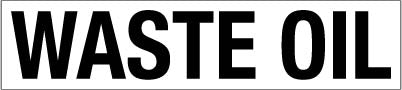 PID-WASTEOIL4L 18" x 4" Decal