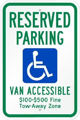 PIMS-ADA-2D6I  Metal Sign