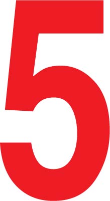 PN-5.5-5R Red Pump Number 5 - 5.5" Tall