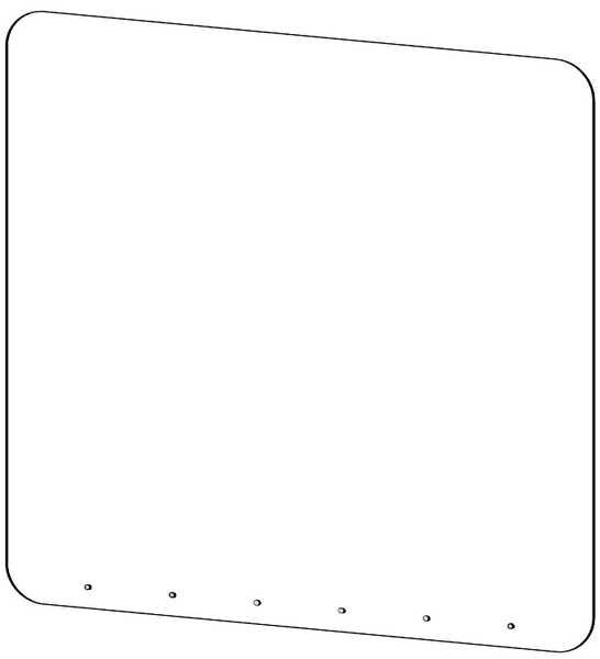 ATB-SM Clear Polycarbonate Barrier - Screw Mounted - 31" X 31" (1/8" thick) Sneeze Guard