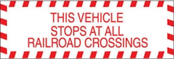 TD-1 Truck Decal - Railroad Crossing 27" x 9"