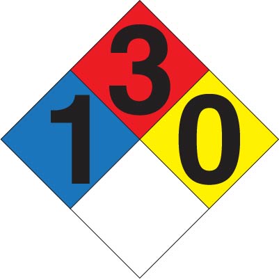 TD-30-130L 10.75" x 10.75" Hazzard Decal