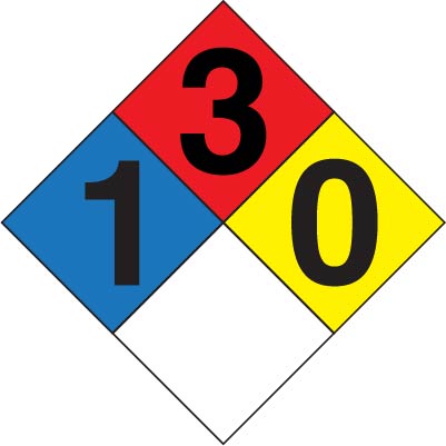 TD-30-130S 6" x 6" Hazzard Decal