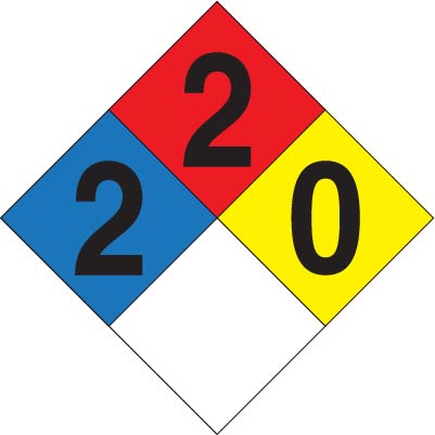 TD-30-220 10.75" x 10.75" Hazzard Decal - 4" Numbers