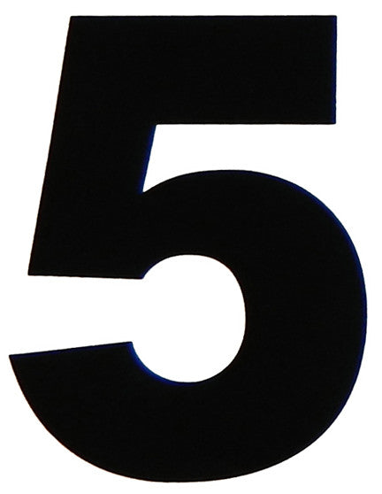 VL-4-5 4" Black Vinyl Number 5