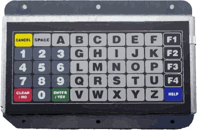 WU000722-0001 Description: 5X9 Alpha-Numeric Keypad Assembly