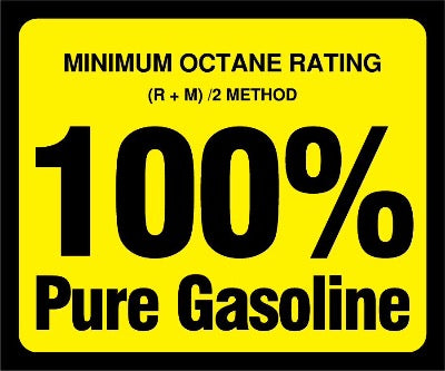 OR-100%G Octane Rating Decal