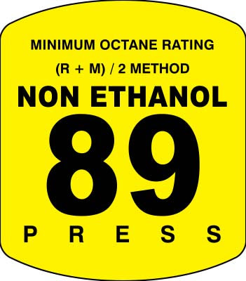 ES500S-89NONE Octane Overlay Non-Ethanol 89