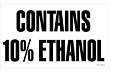 PID-1154 Contains 10% Ethanol 4.75" x 2.75"